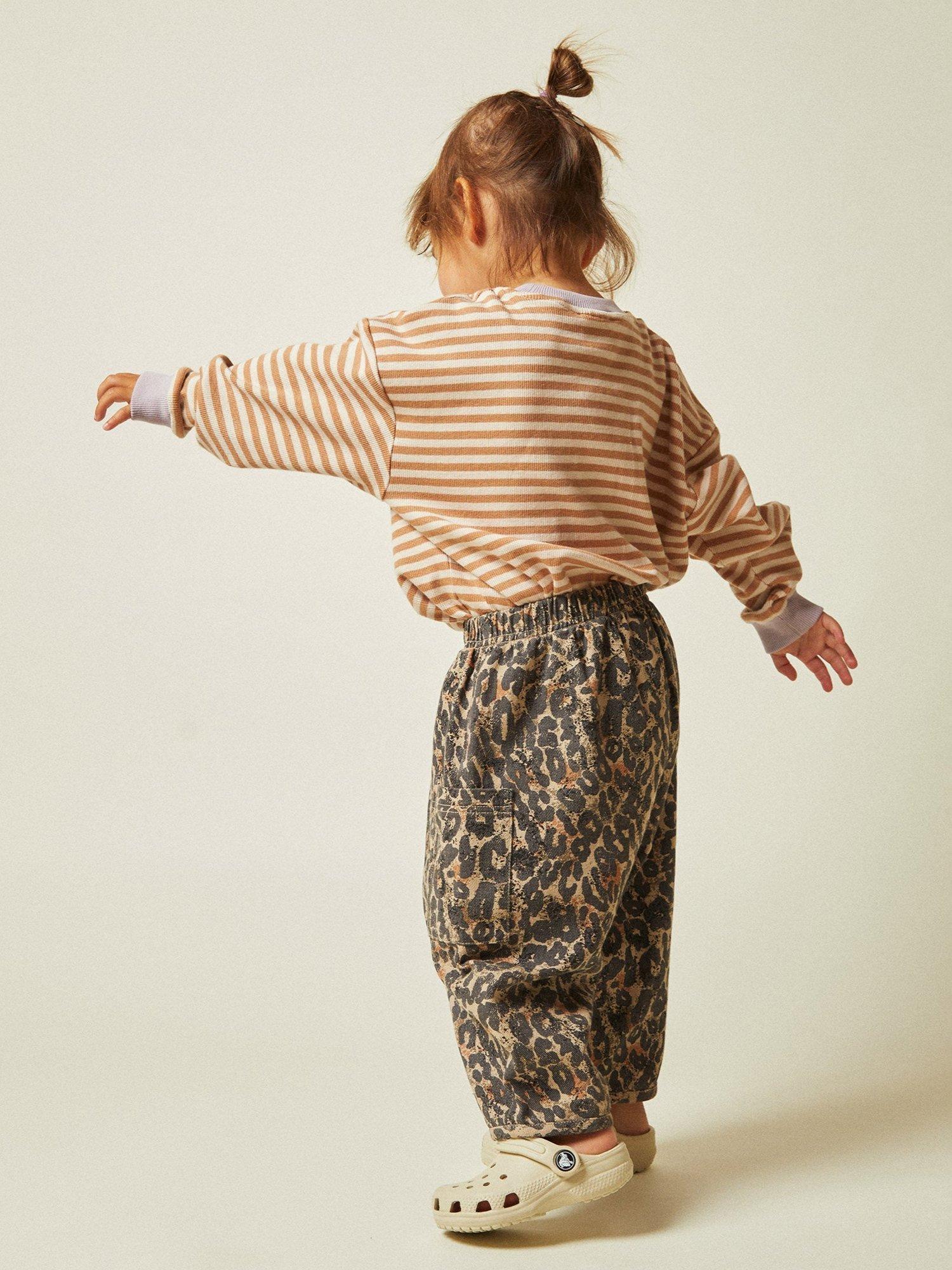 Product image 2 of 4, which shows Claude & Co Kids' Emerson Organic Cotton Jeggings, Leopard, 3-6 months