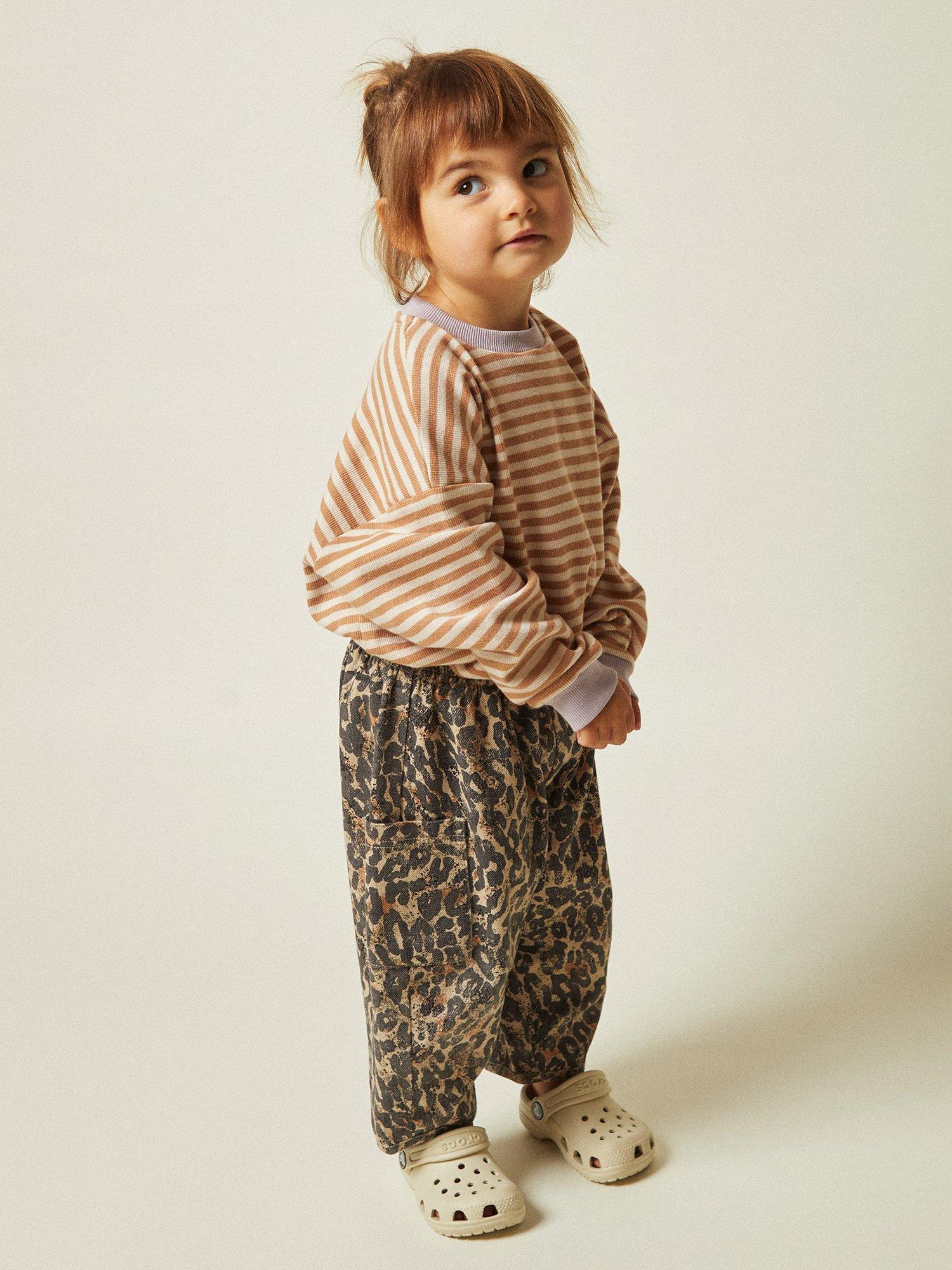 Product image 3 of 4, which shows Claude & Co Kids' Emerson Organic Cotton Jeggings, Leopard, 3-6 months