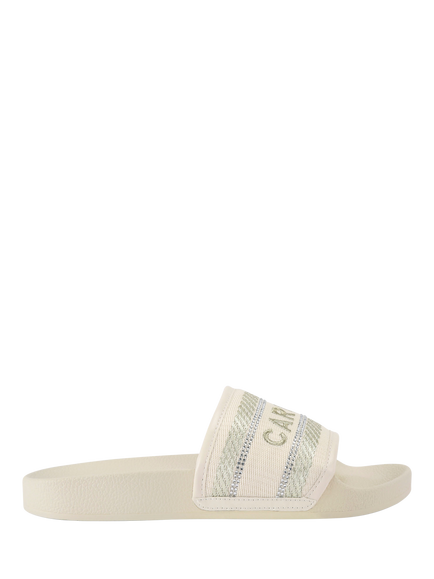 Carvela Sicily Logo Sliders, Gold