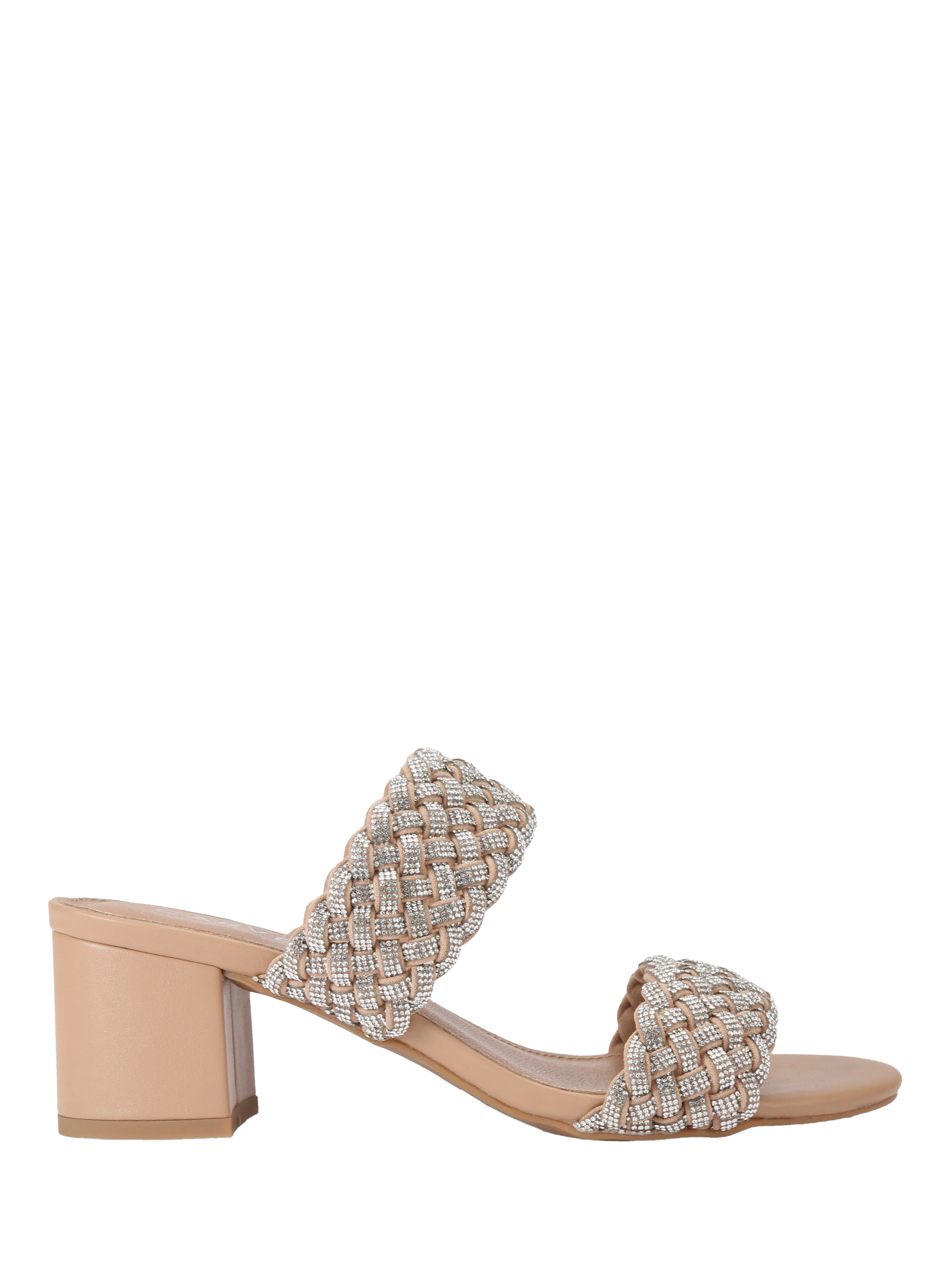Product image 1 of 4, which shows Carvela Twisted Jewel Embellished Strap Sandals, Beige, 3