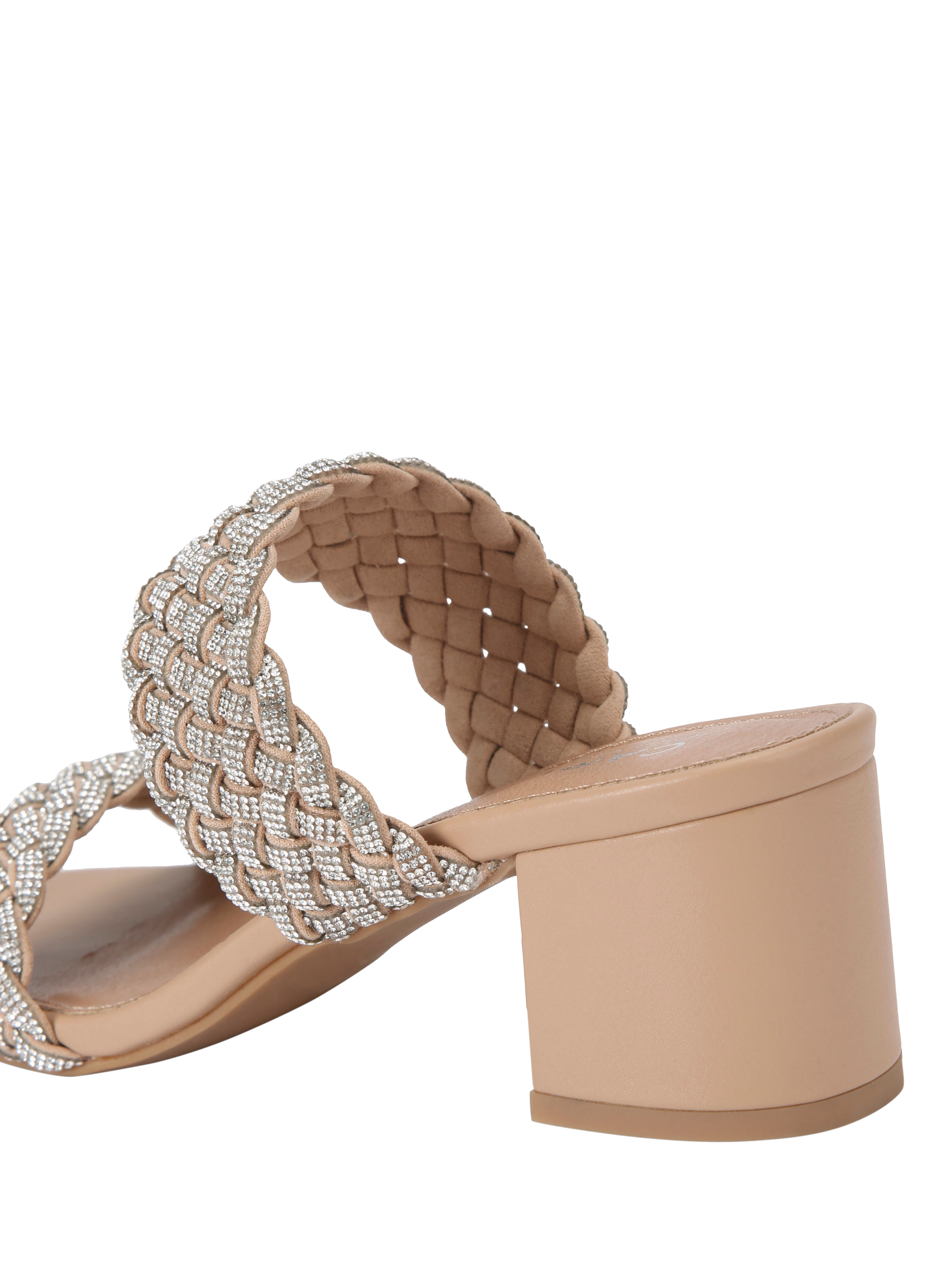 Product image 4 of 4, which shows Carvela Twisted Jewel Embellished Strap Sandals, Beige, 3