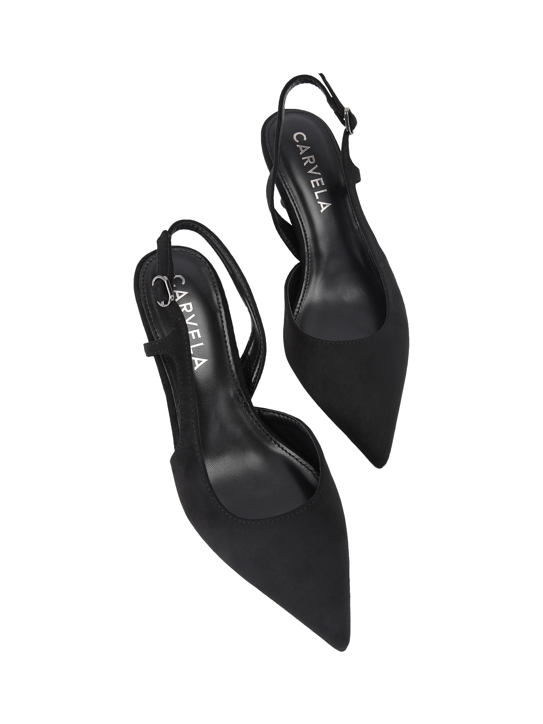 Product image 3 of 5, which shows Carvela Alina Sling Court Shoes, Black, 2