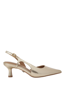 Carvela Alina Slingback Court Shoes, Gold, Gold