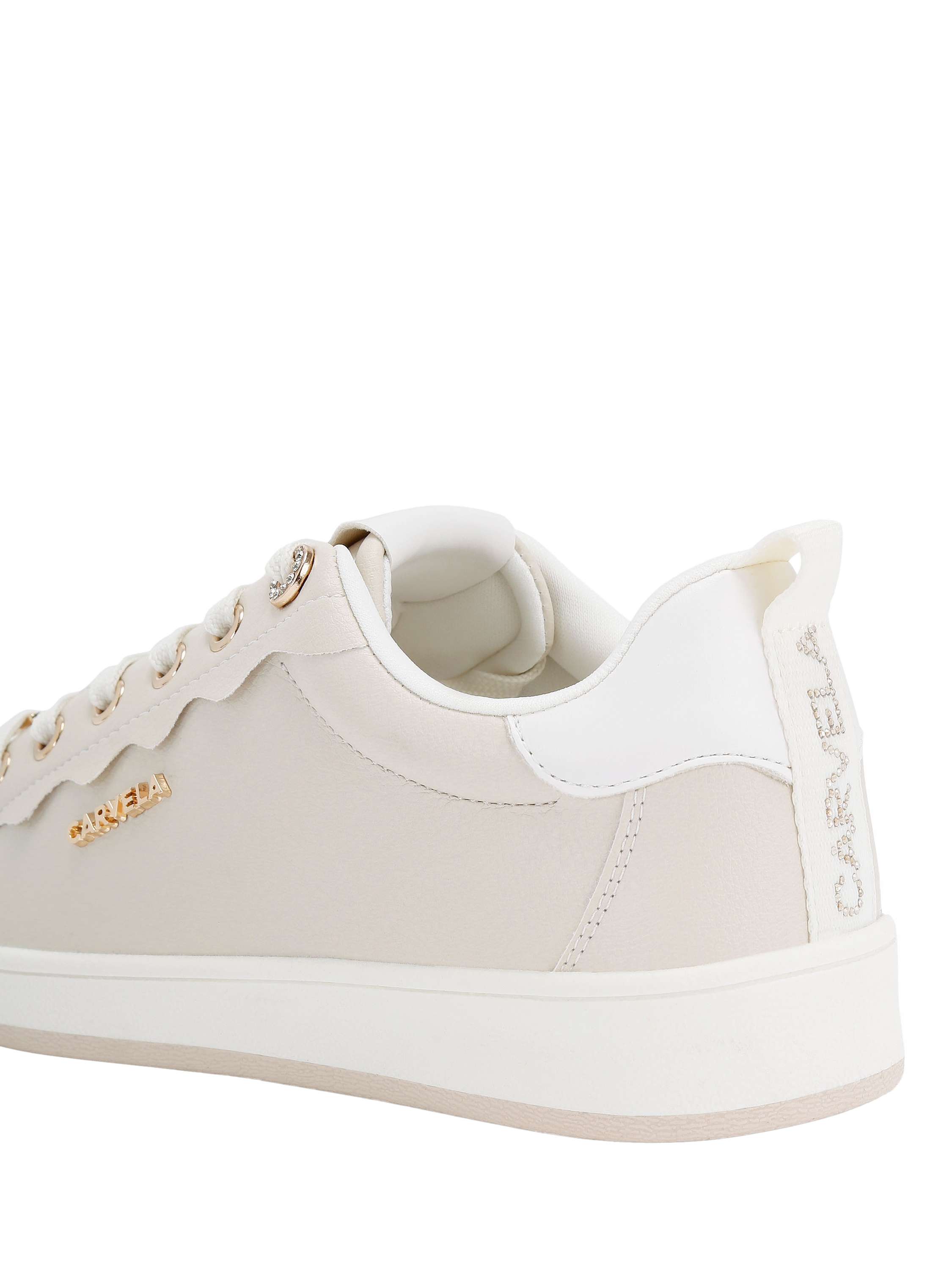Product image 4 of 5, which shows Carvela Peonia Trainers, Natural Taupe, 3