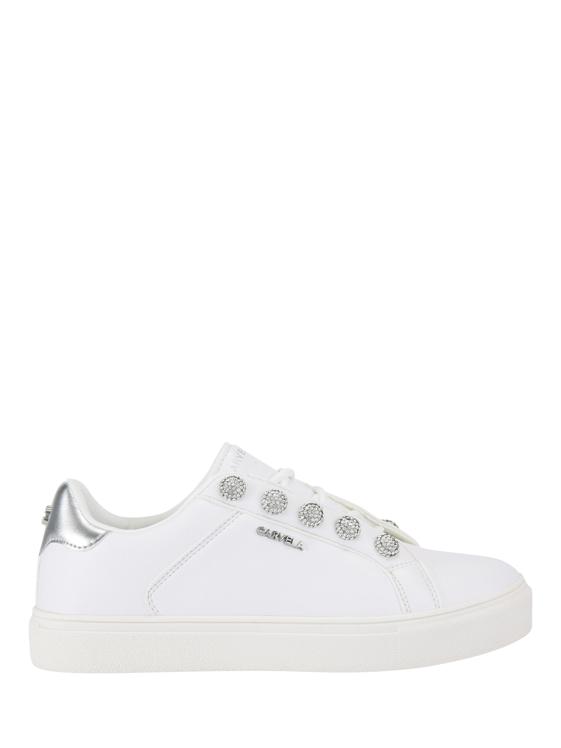 Product image 1 of 5, which shows Carvela Triumph Trainers, White, 2