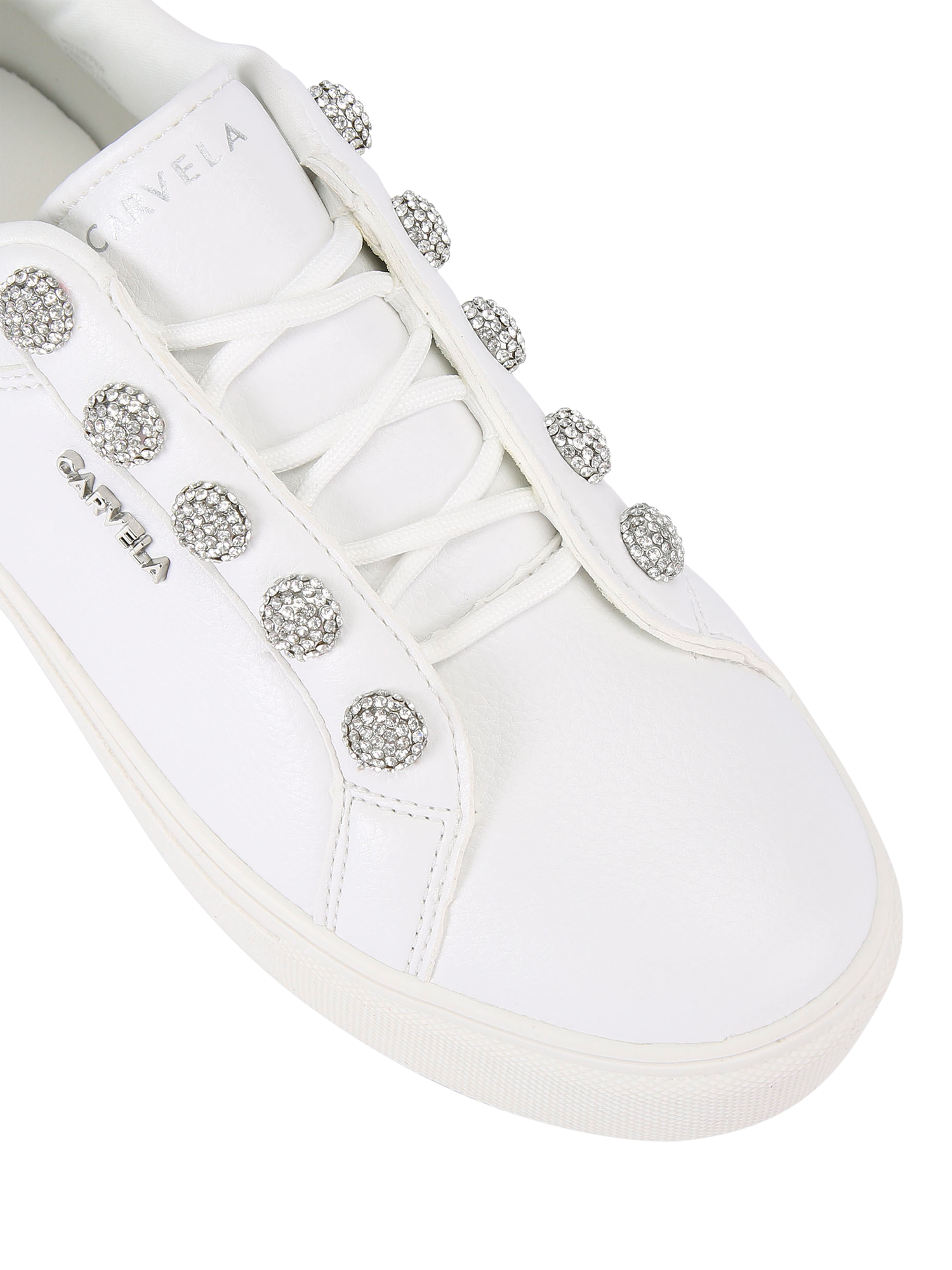 Product image 5 of 5, which shows Carvela Triumph Trainers, White, 2