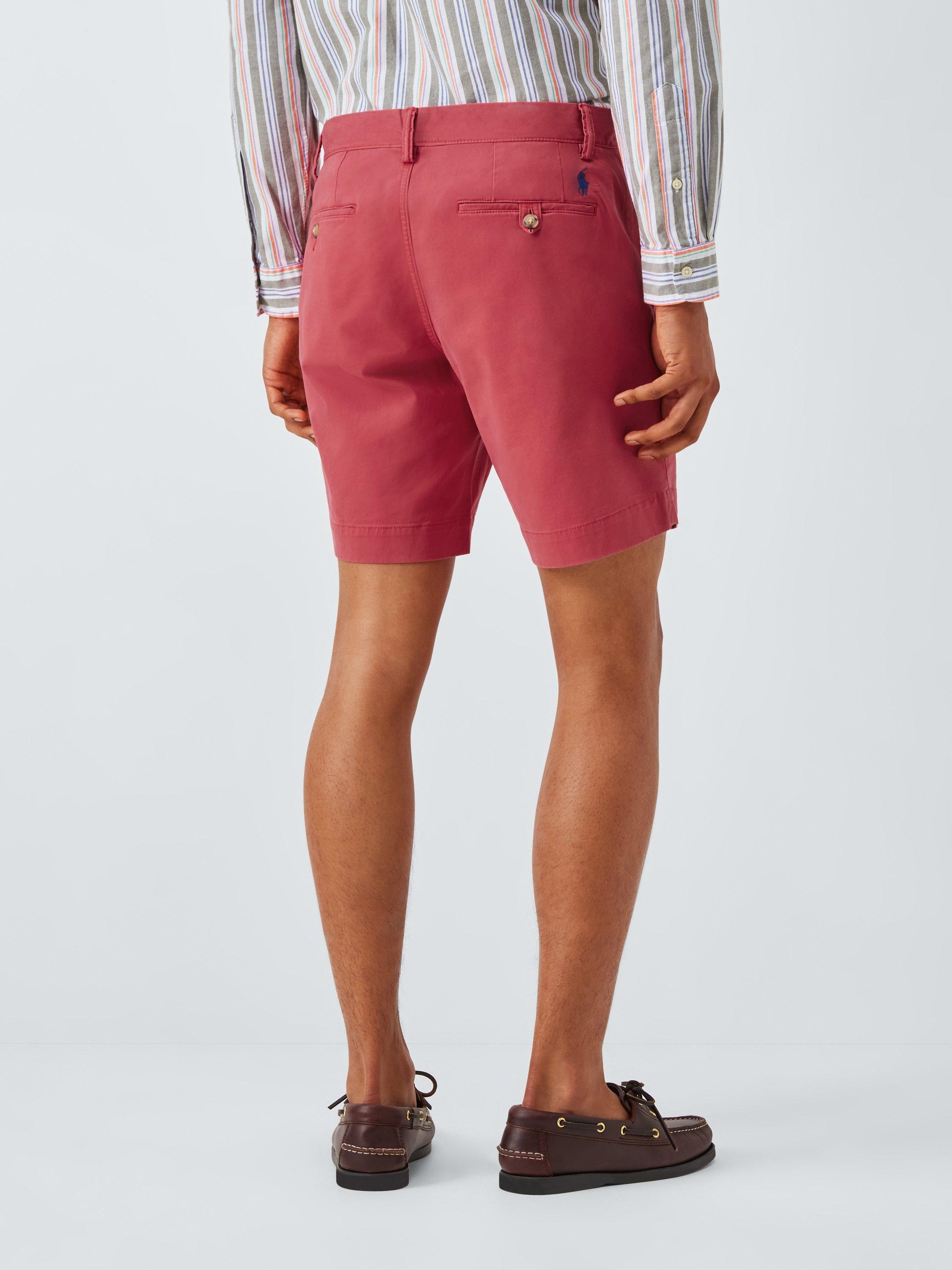 Product image 2 of 7, which shows Polo Ralph Lauren Stretch Straight Fit Chino Shorts, Nantucket Red, 38R