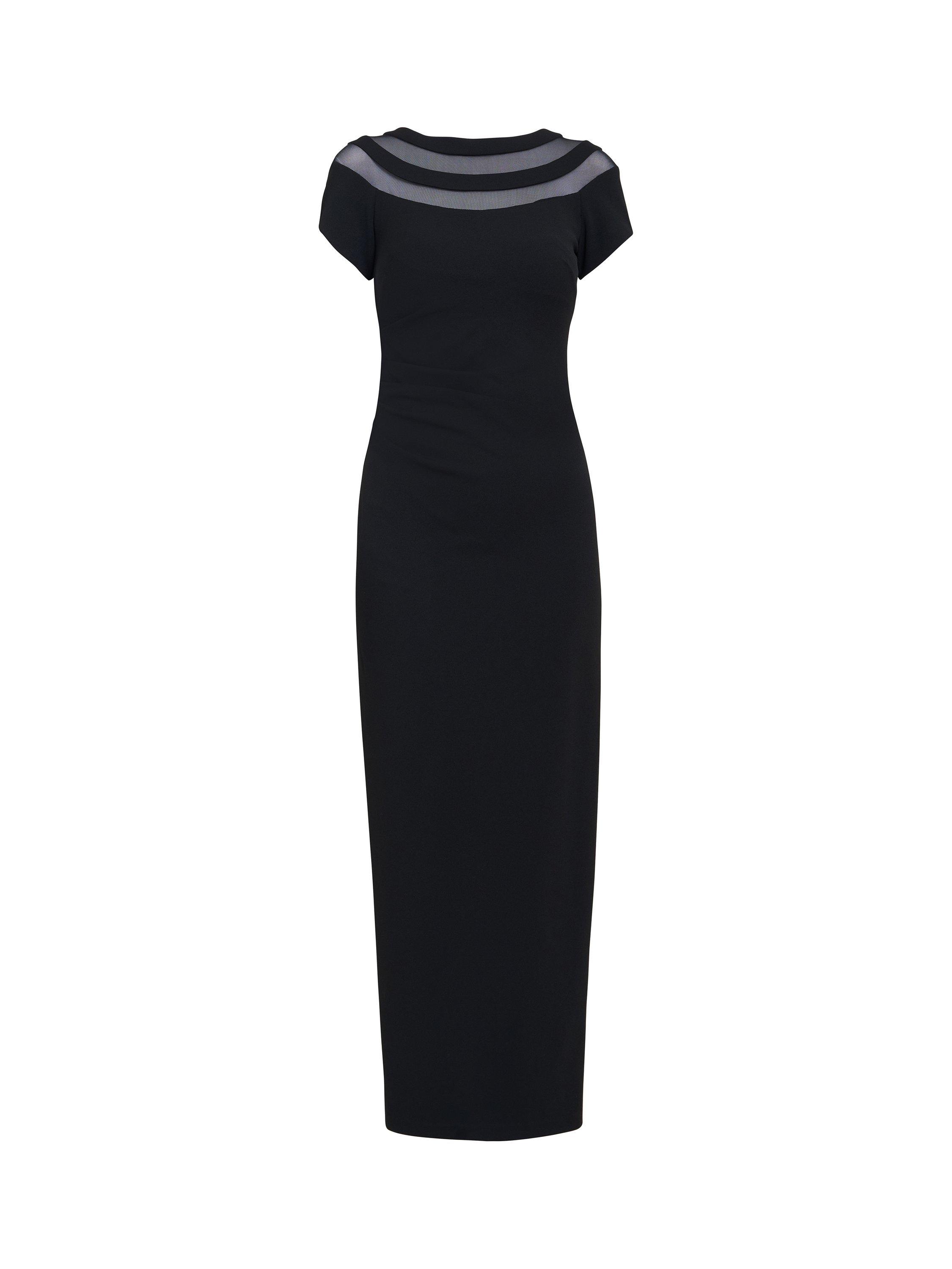 Product image 4 of 5, which shows Gina Bacconi Michelle Illusion Maxi Dress, Black, 12