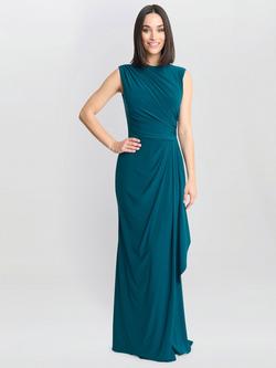 Gina Bacconi Rosemaire Grecian Jersey Maxi Dress, Green, Green
