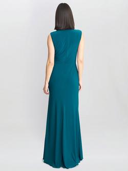 Gina Bacconi Rosemaire Grecian Jersey Maxi Dress, Green - view 2, Green