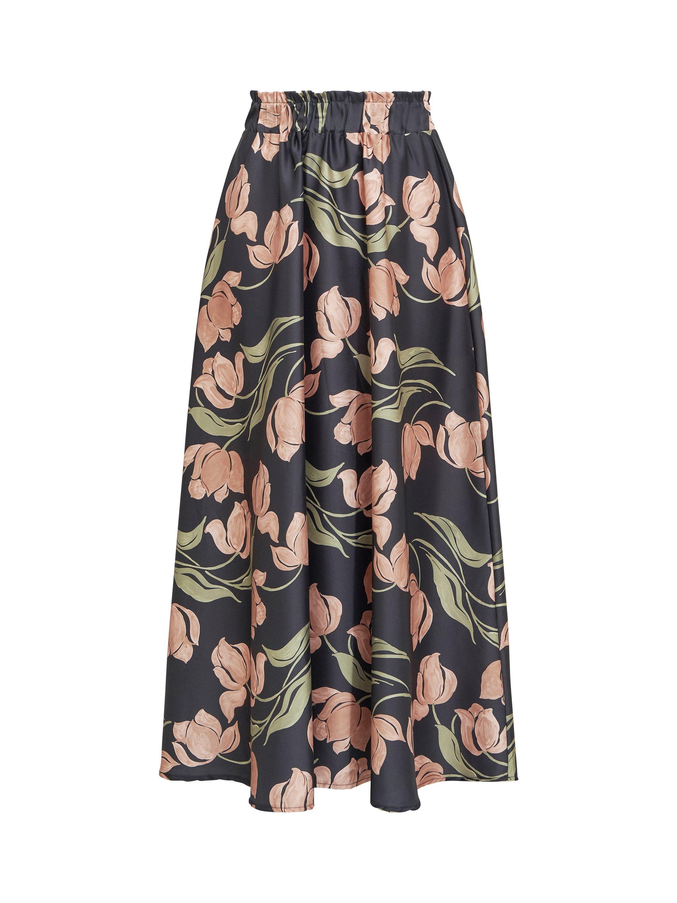 Product image 2 of 5, which shows Gina Bacconi Dakota Floral Skirt, Multi, S