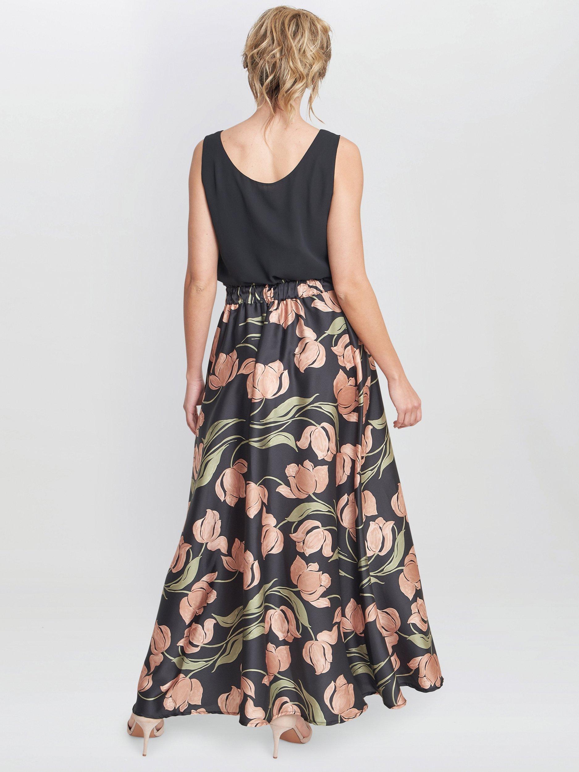 Product image 3 of 5, which shows Gina Bacconi Dakota Floral Skirt, Multi, S