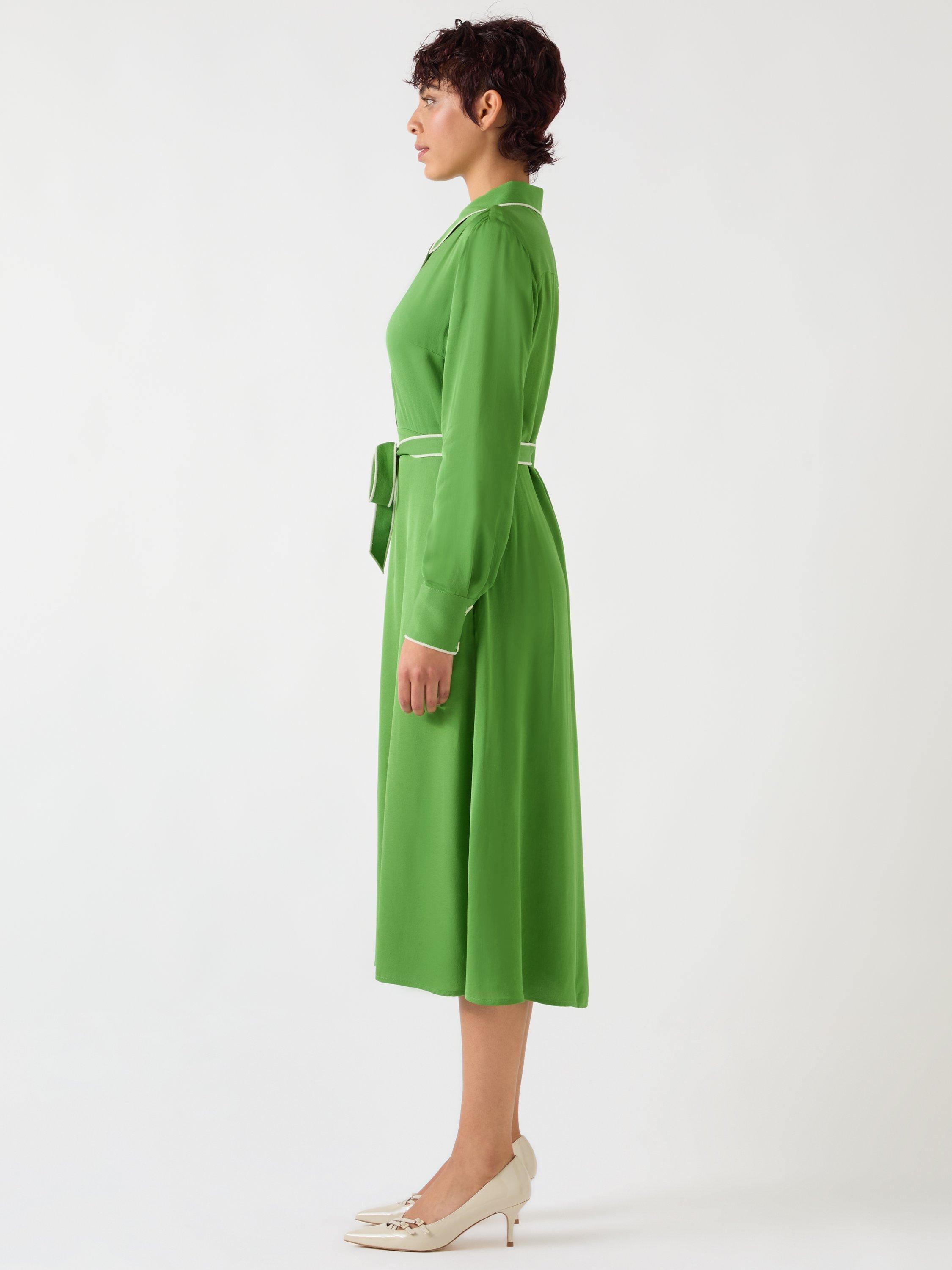 Product image 2 of 5, which shows L.K.Bennett Elise Shirt Dress, Green, 6