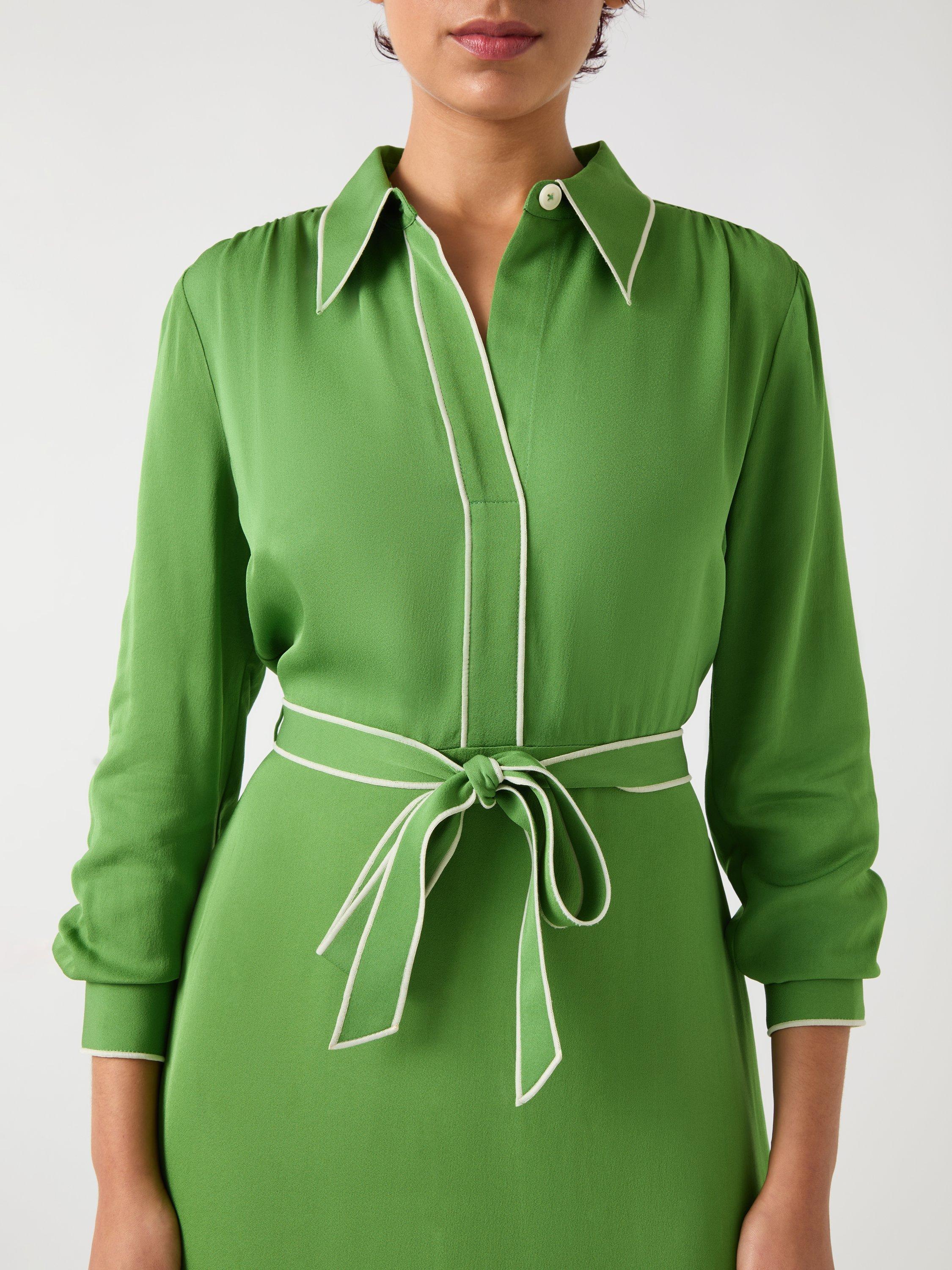 Product image 3 of 5, which shows L.K.Bennett Elise Shirt Dress, Green, 6