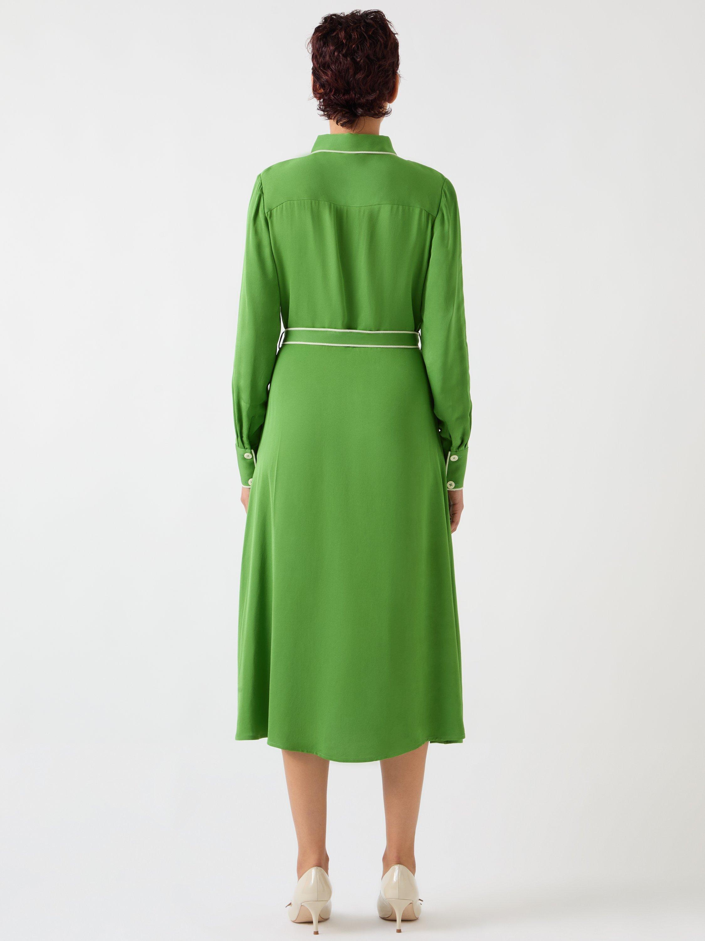 Product image 4 of 5, which shows L.K.Bennett Elise Shirt Dress, Green, 6