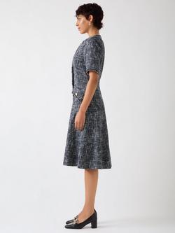 L.K.Bennett Suzie Tweed Dress, Indigo - view 2, Indigo