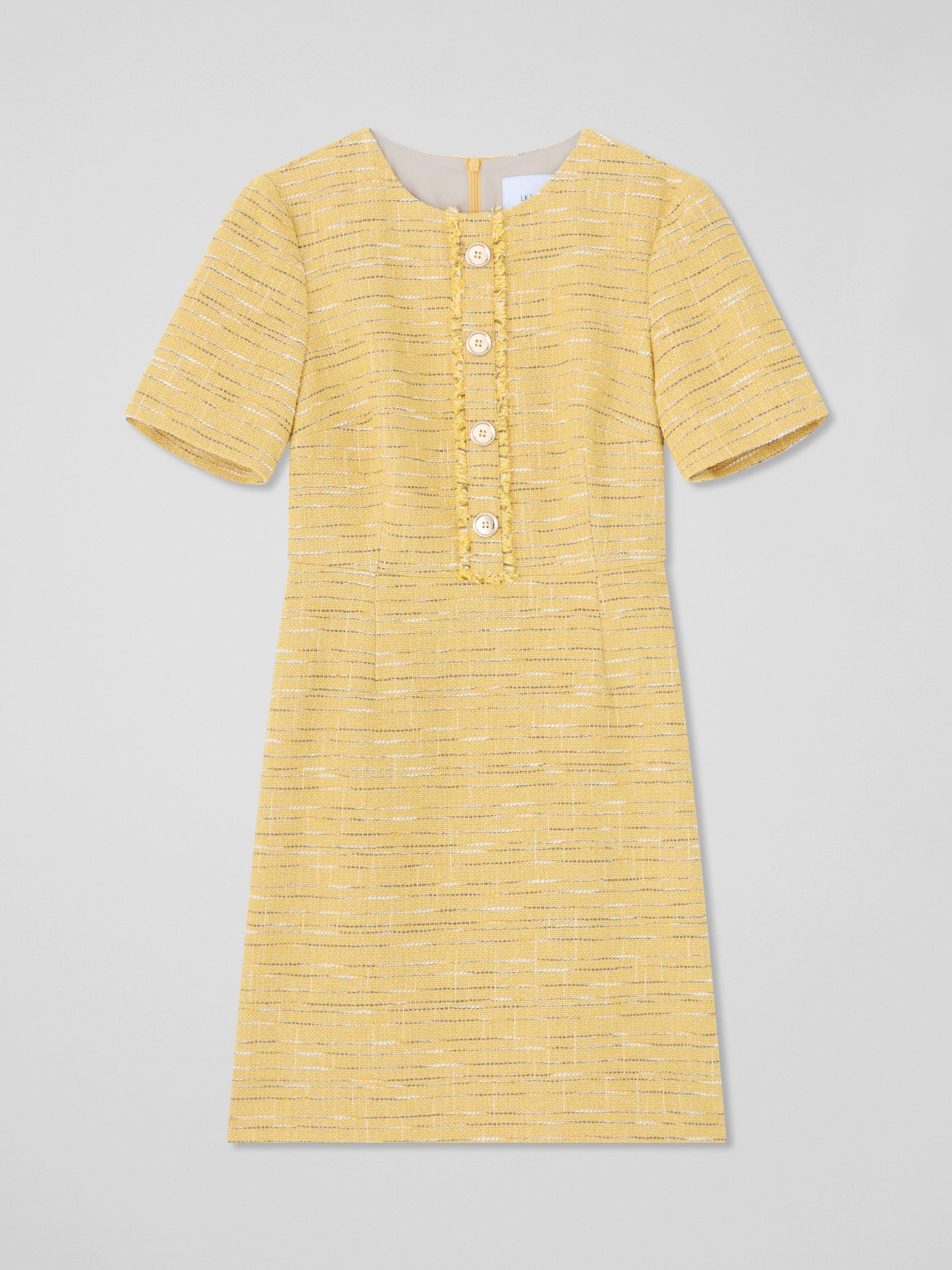 Product image 5 of 5, which shows L.K.Bennett Varley Mini Dress, Buttercup, 10
