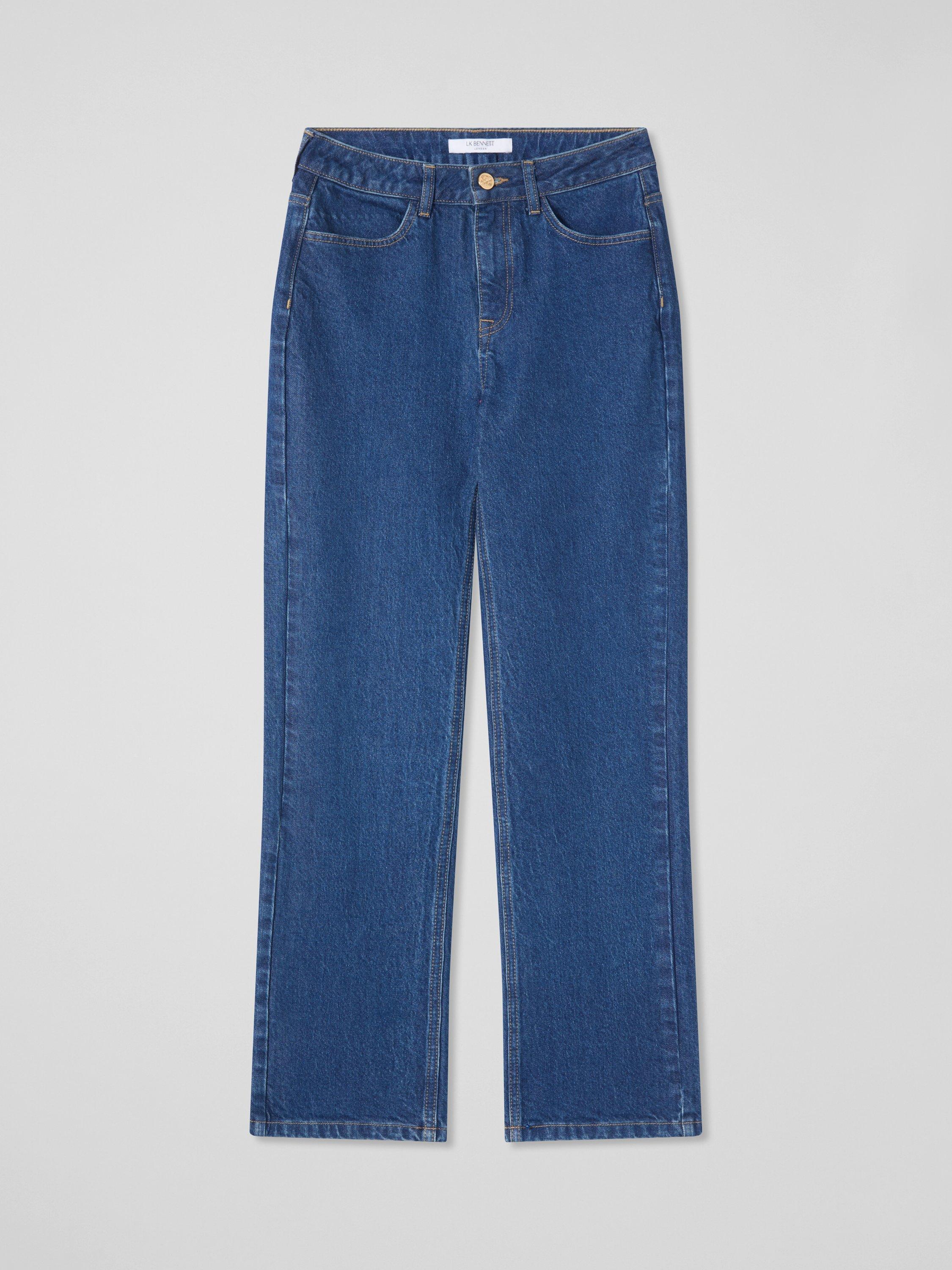Product image 5 of 5, which shows L.K.Bennett Emilie Straight Jeans, Indigo, 12