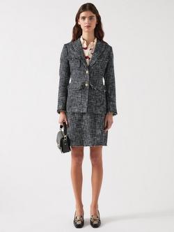 L.K.Bennett Finch Tweed Jacket, Indigo, Indigo