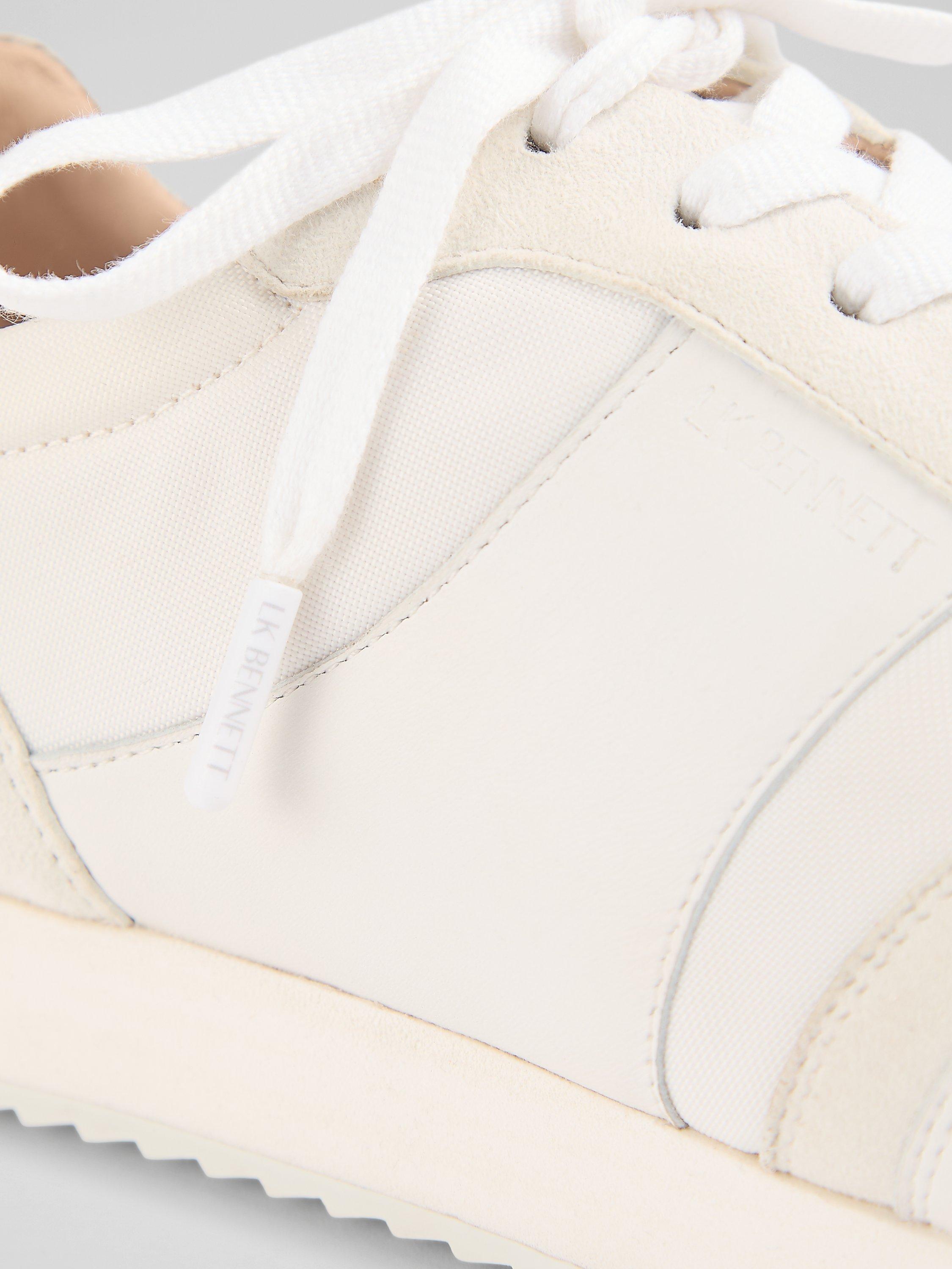 Product image 3 of 4, which shows L.K.Bennett Lkb Sport Runner Trainers, White/Off White, 2