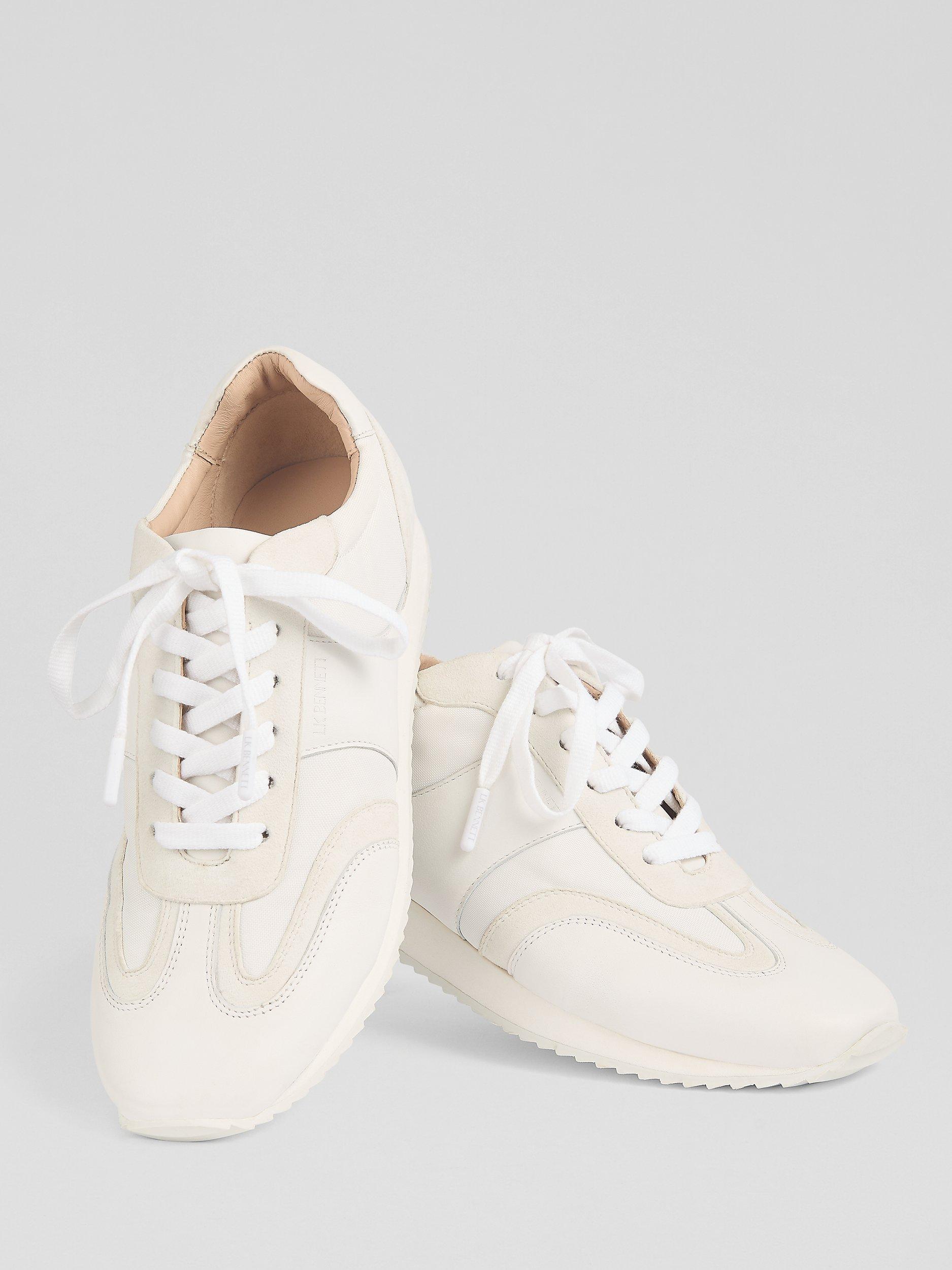 Product image 4 of 4, which shows L.K.Bennett Lkb Sport Runner Trainers, White/Off White, 2