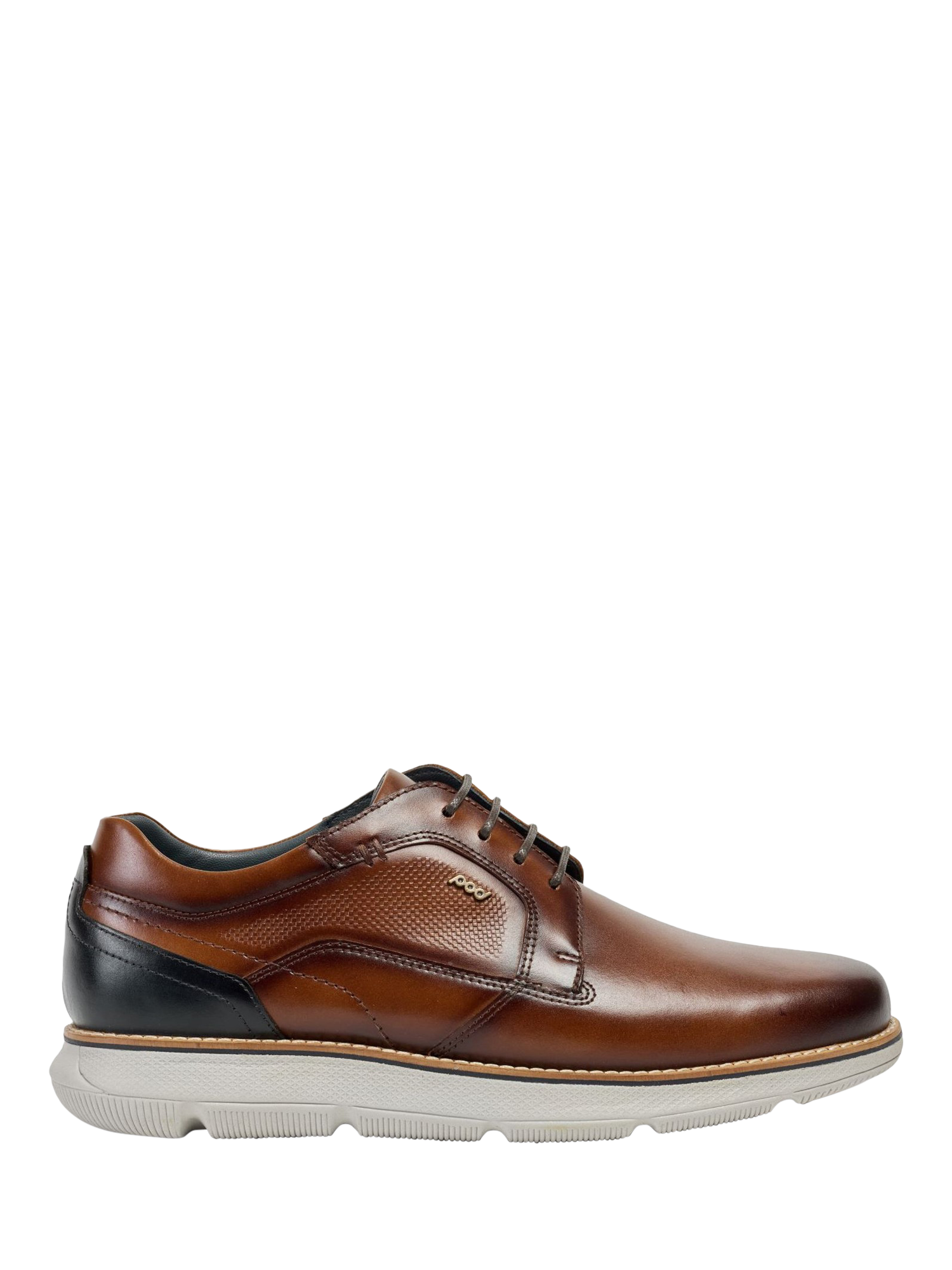 Product image 1 of 4, which shows Pod Finch Leather Lace-Up Shoes, Cognac, 7