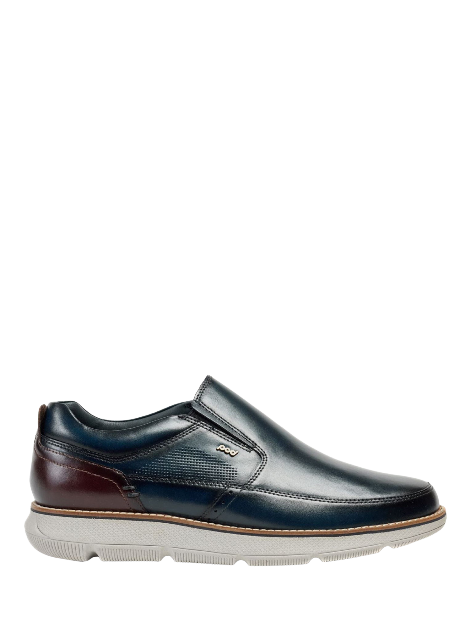 Product image 1 of 5, which shows Pod Fowler Leather Slip On Loafers, Navy, 7