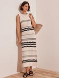 Mint Velvet Cotton Textured Knit Maxi Dress