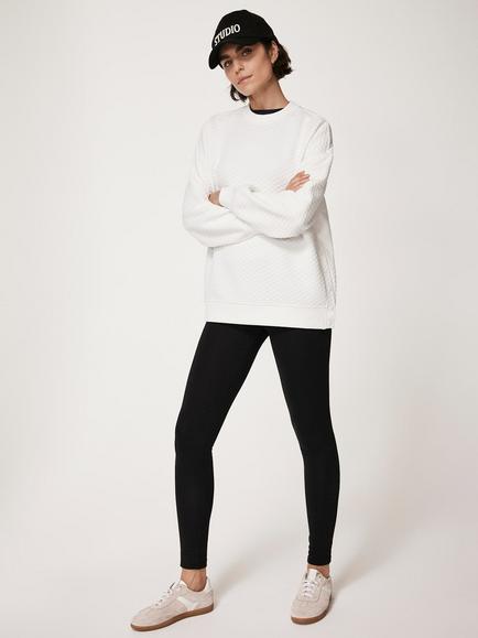Mint Velvet Wide Waistband Straight Leggings, Black - view 2, Black