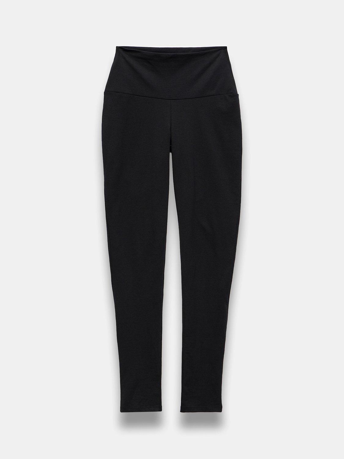 Product image 5 of 7, which shows Mint Velvet Wide Waistband Straight Leggings, Black, XS Reg
