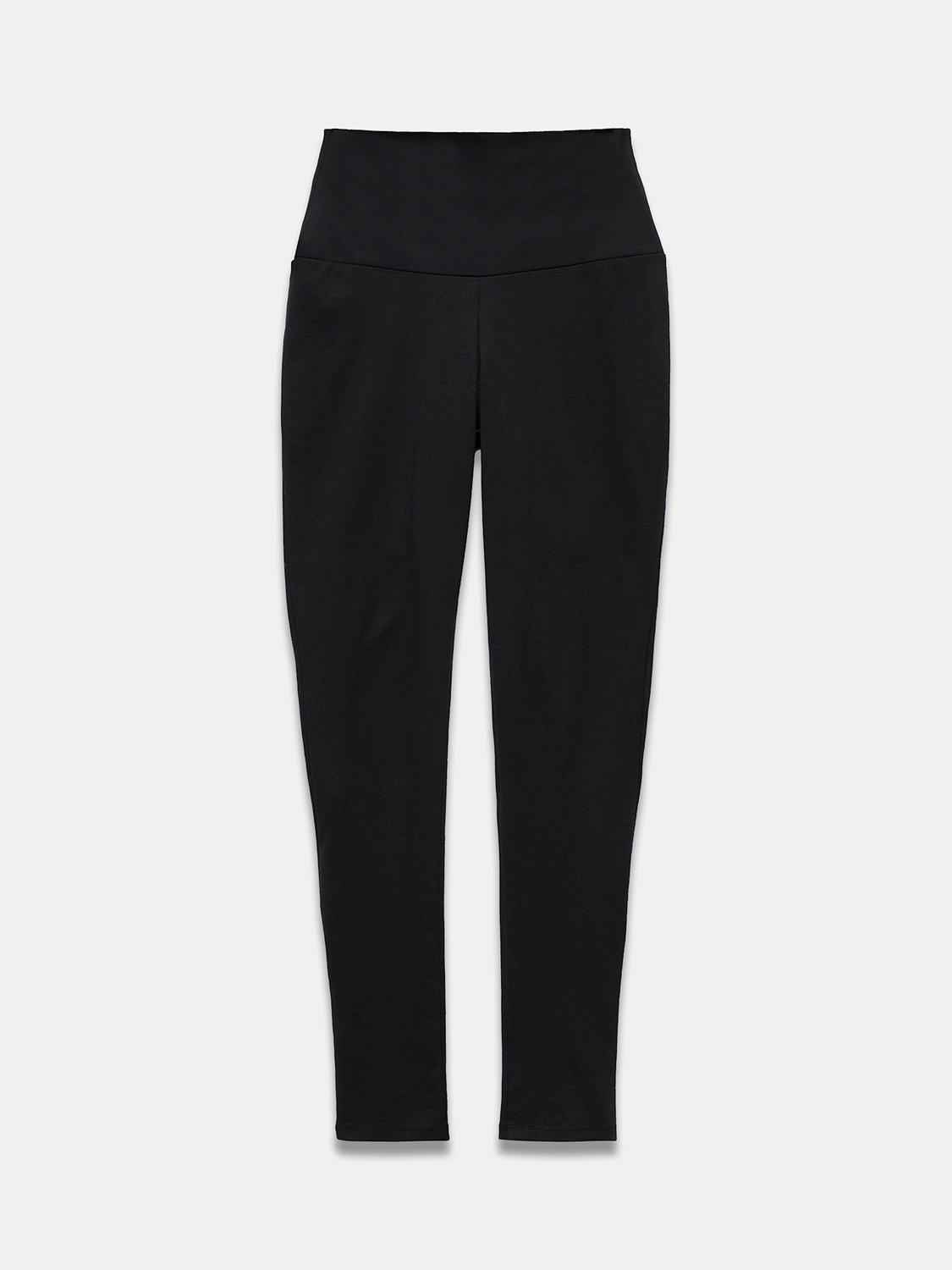 Product image 6 of 7, which shows Mint Velvet Wide Waistband Straight Leggings, Black, XS Reg