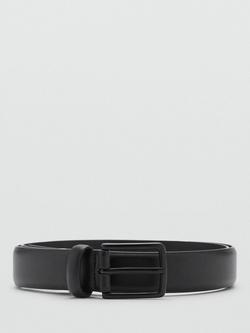 Mango Leather Belt, Black, Black