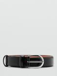 Mango Turve Leather Belt, Black