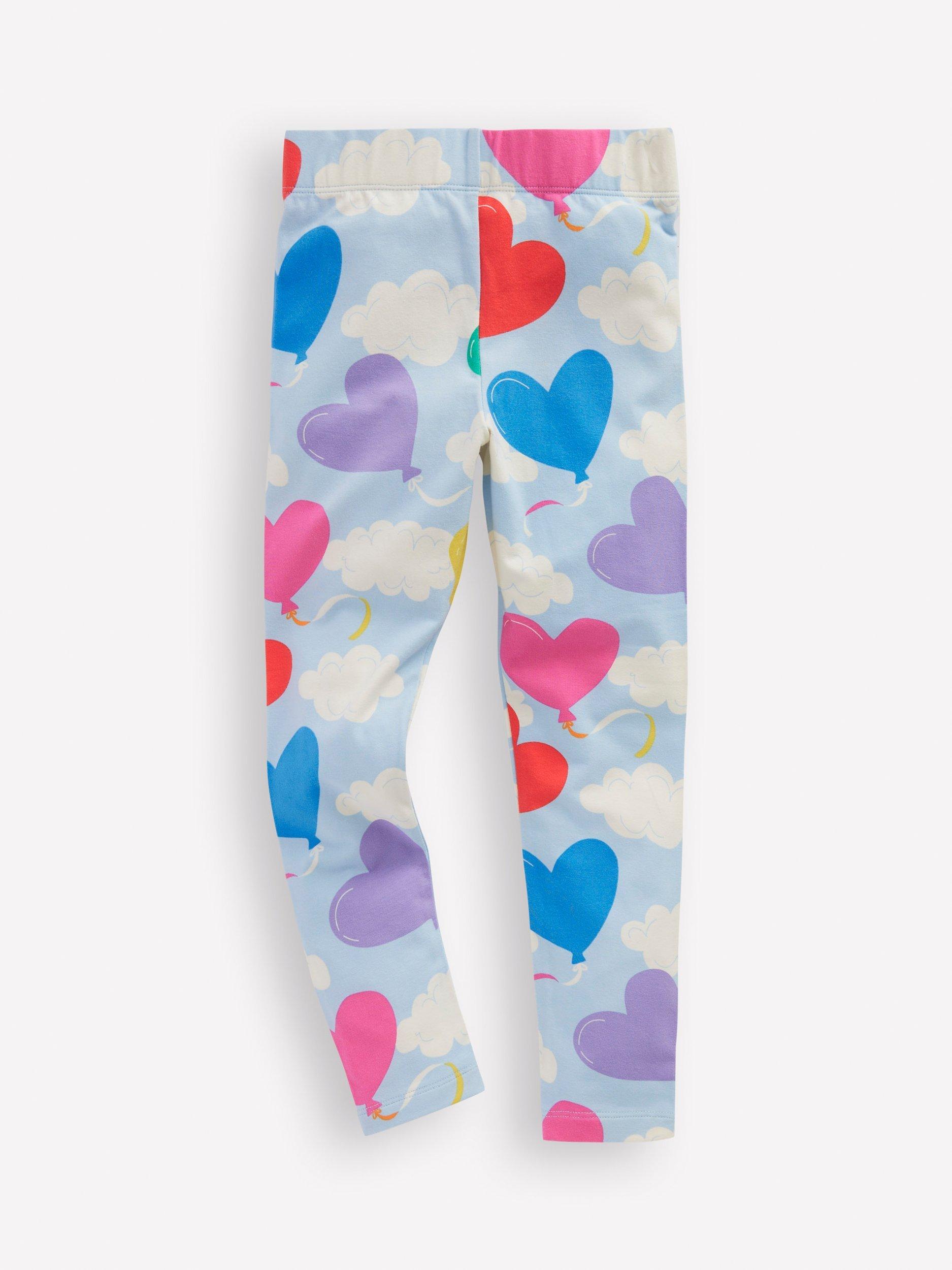 Mini Boden Kids' Fun Jersey Leggings, Blue Balloon Sky