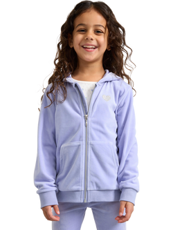 Lindex Kids' Velour Hoodie, Light Blue