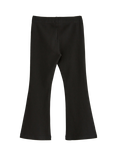 Lindex Kids' Flared 2x2 Rib Leggings, Black