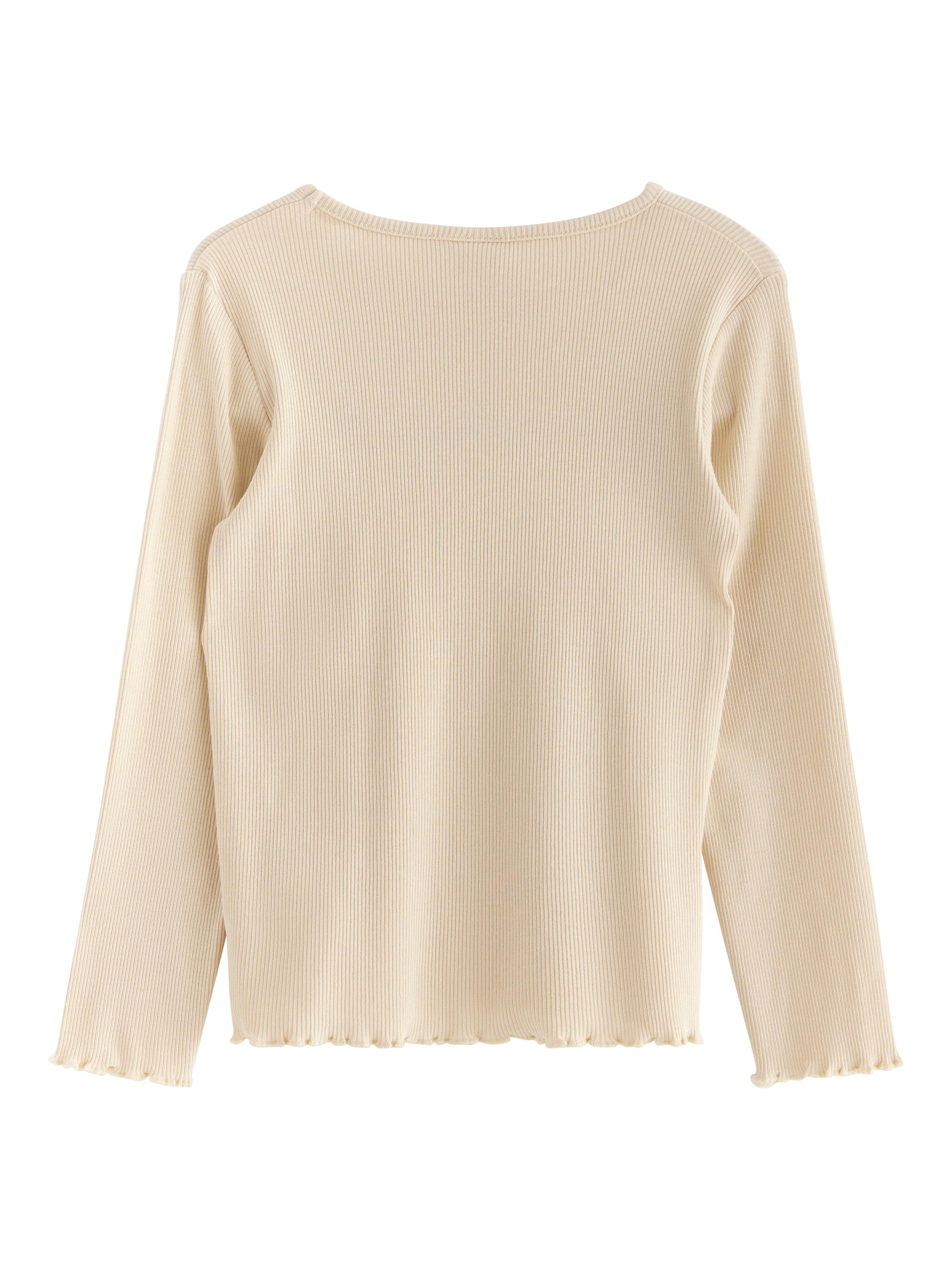 Product image 2 of 3, which shows Lindex Kids' Flower Top, Light Beige, 18-24 months