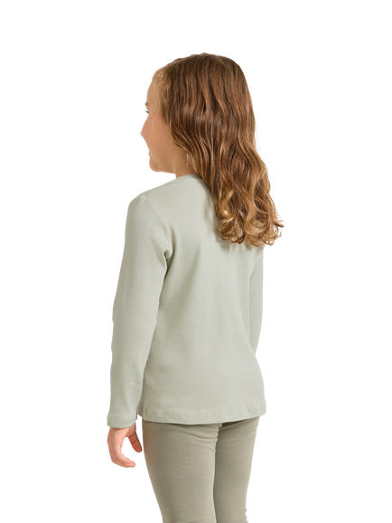 Lindex Kids' Long Sleeve T-Shirt - view 2, Light Dusty Green