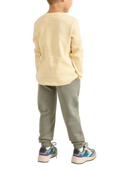 Lindex Kids' Casual Joggers, Dusty Green - view 2, Dusty Green