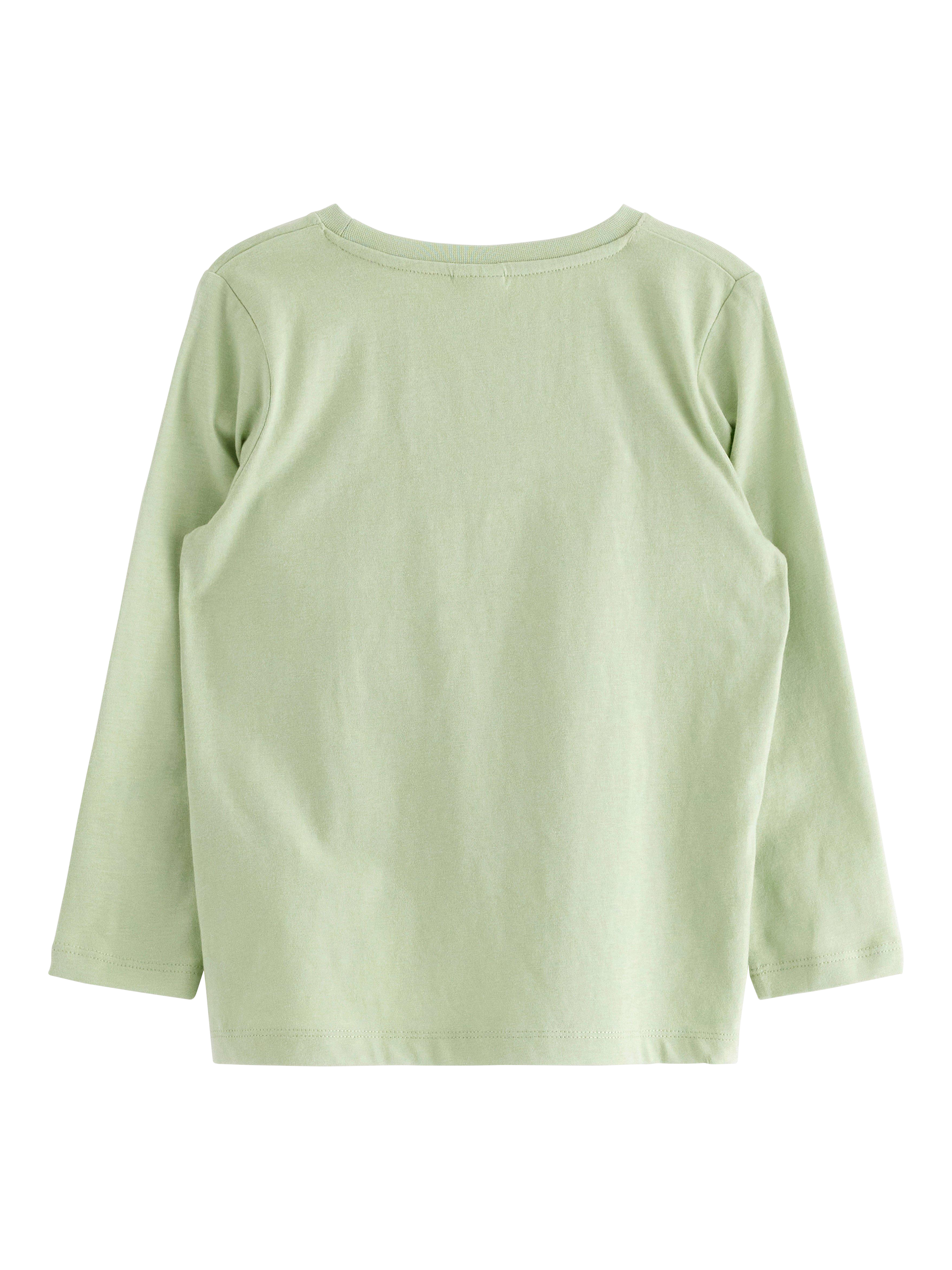 Product image 5 of 6, which shows Lindex Kids' Digger Long Sleeve T-Shirt, Light Dusty Green, 2-3 years