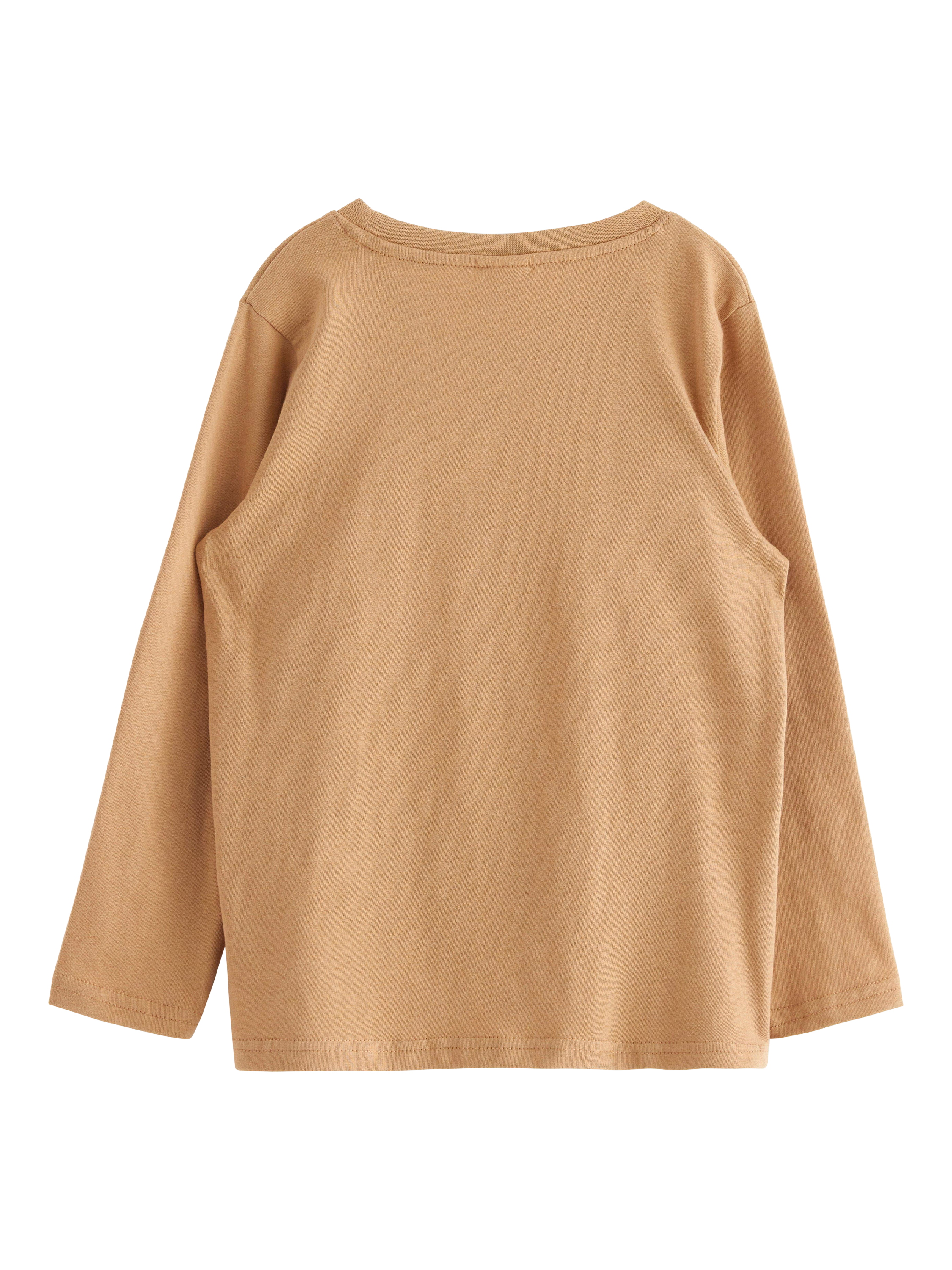 Product image 2 of 3, which shows Lindex Kids' Sequin Bulldog Long Sleeve T-Shirt, Light Dusty Beige, 4-5 years