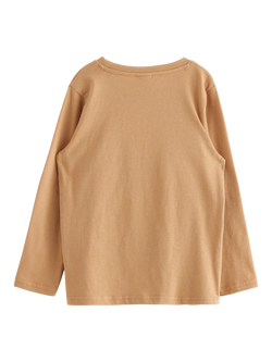 Lindex Kids' Sequin Bulldog Long Sleeve T-Shirt, Light Dusty Beige - view 2, Light Dusty Beige