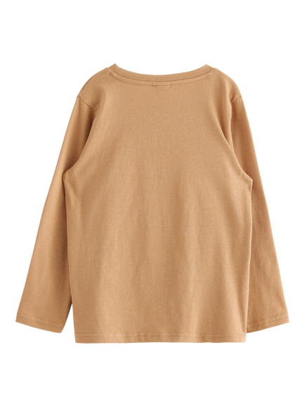 Lindex Kids' Sequin Bulldog Long Sleeve T-Shirt, Light Dusty Beige - view 2, Light Dusty Beige