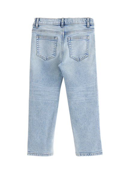 Lindex Kids' Staffan Pull-Up Straight Jeans, Light Denim - view 2, Light Denim