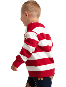 Lindex Baby Heart Stripe Sweatshirt - view 2, Dark Red