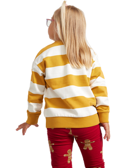 Lindex Baby Heart Stripe Sweatshirt - view 2, Dusty Yellow