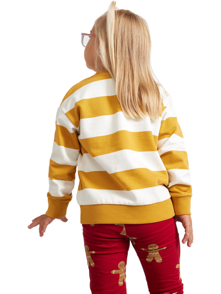 Lindex Baby Heart Stripe Sweatshirt - view 2, Dusty Yellow