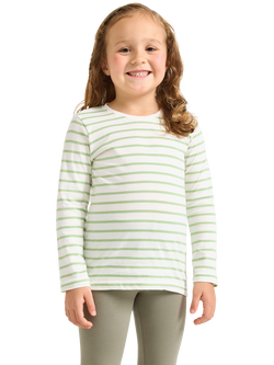Lindex Baby Stripe Long Sleeve T-Shirt, Light Green/Multi