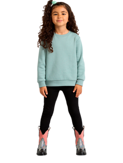 Lindex Kids' Brushed Stretch Organic Cotton Leggings, Black, Black