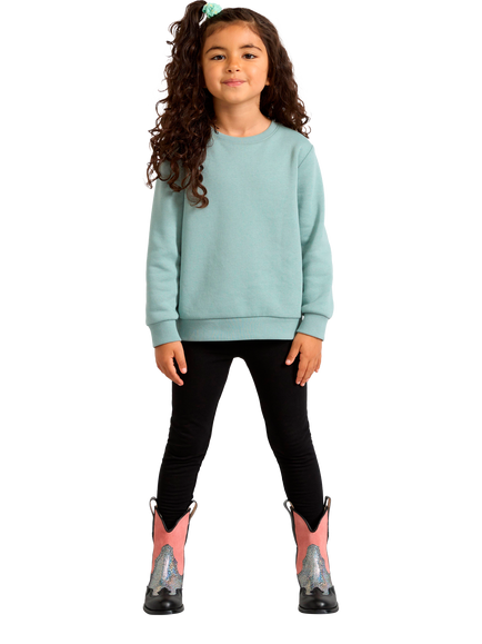 Lindex Kids' Brushed Stretch Organic Cotton Leggings, Black, Black